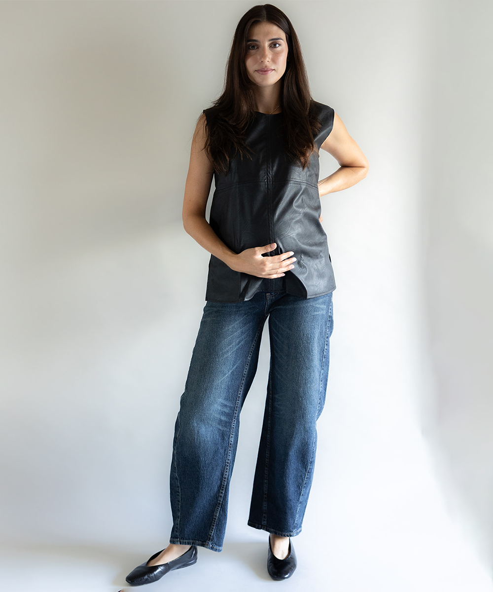 BARREL DARK JEANS