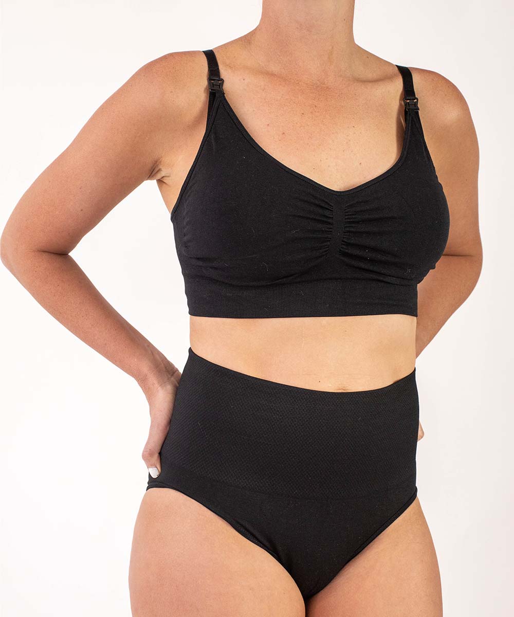 3PACK POSTPARTUM NURSING BRAS N&B