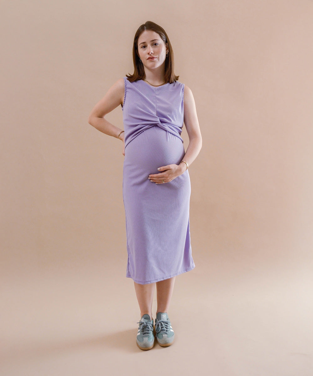 BLOSSOM NURSING DRESS LILA