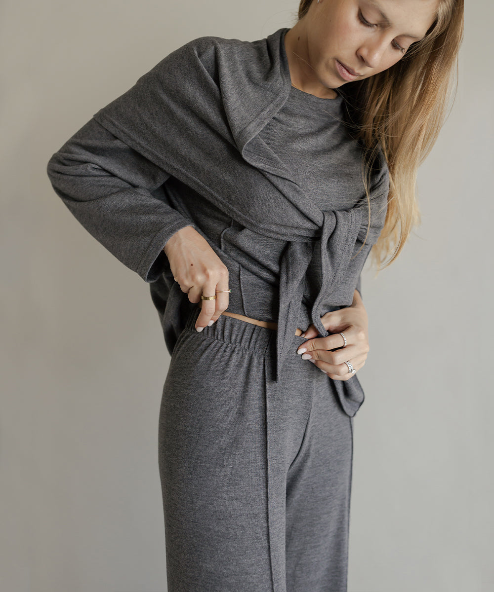 CLOUD KNIT SET GRAY