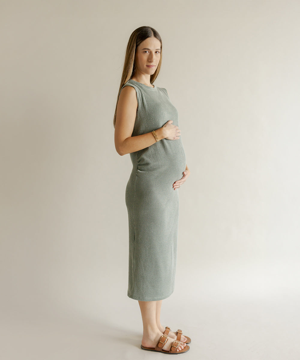 DAILY MIDI DRESS GREEN