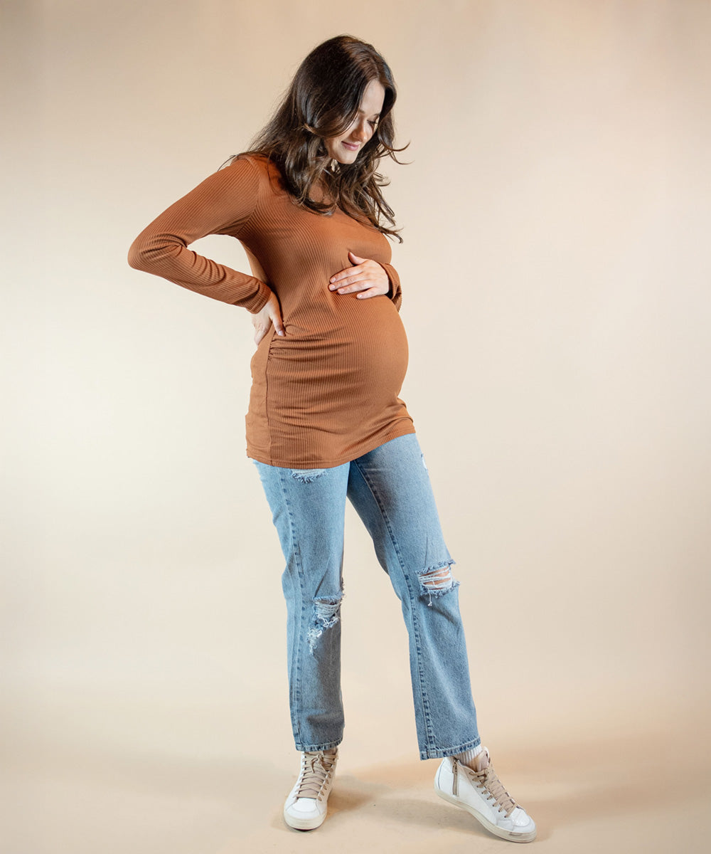 LONG SLEEVE SHIRT CINNAMON