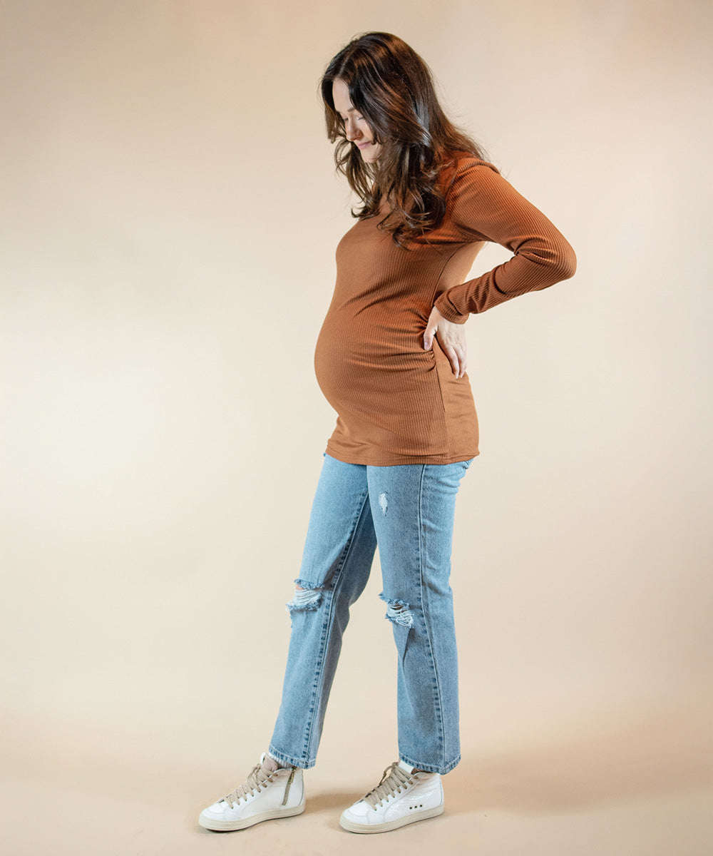 LONG SLEEVE SHIRT CINNAMON