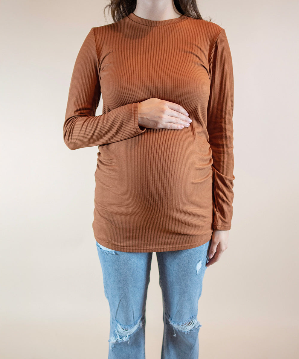 LONG SLEEVE SHIRT CINNAMON