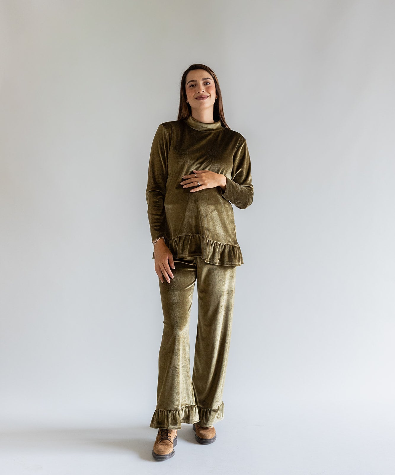 ELORA LONG SLEEVE SET OLIVE