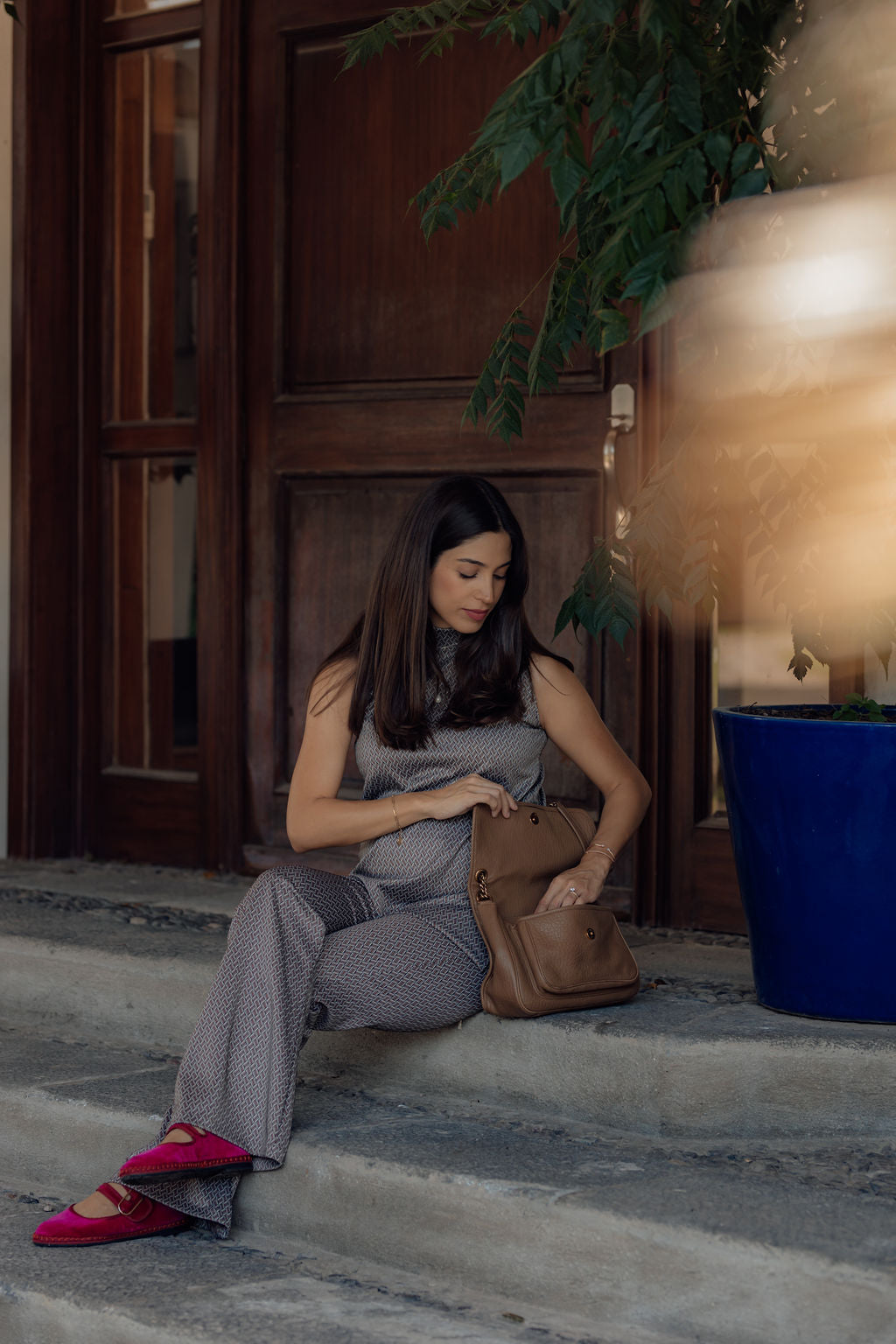 FAV SET PRINT TERRACOTA