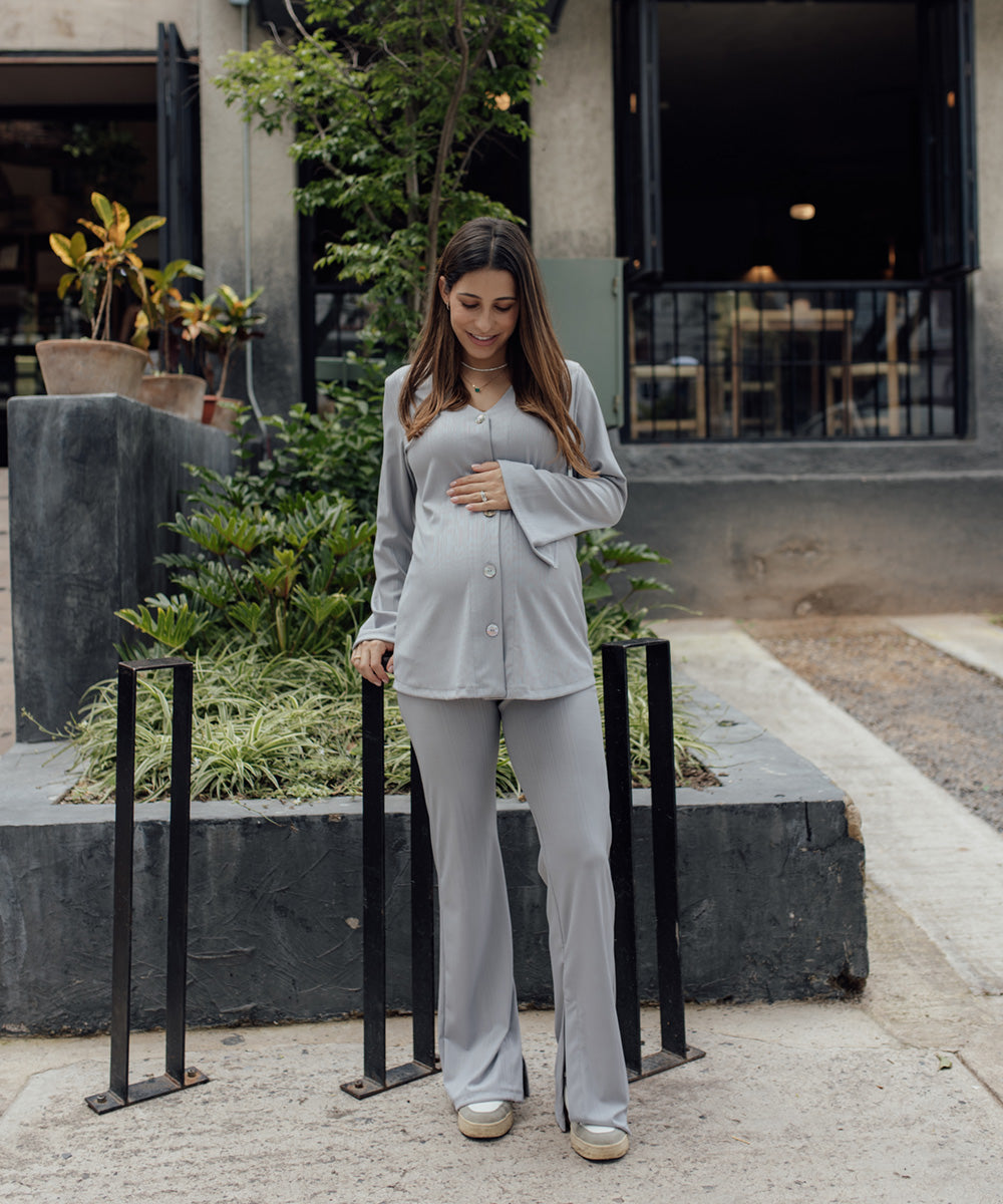HONEY LONG SLEEVE SET GRAY