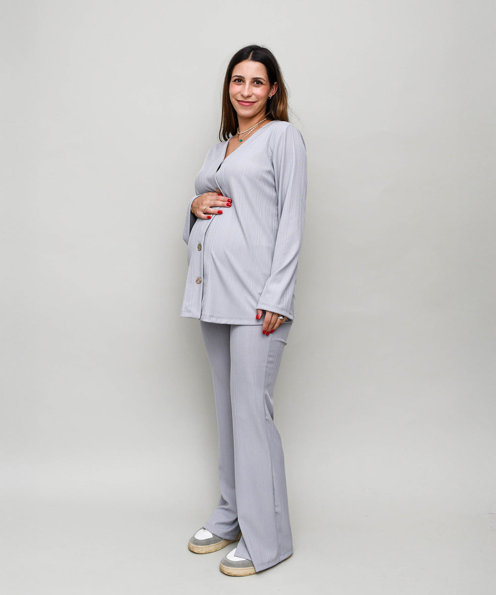 HONEY LONG SLEEVE SET GRAY