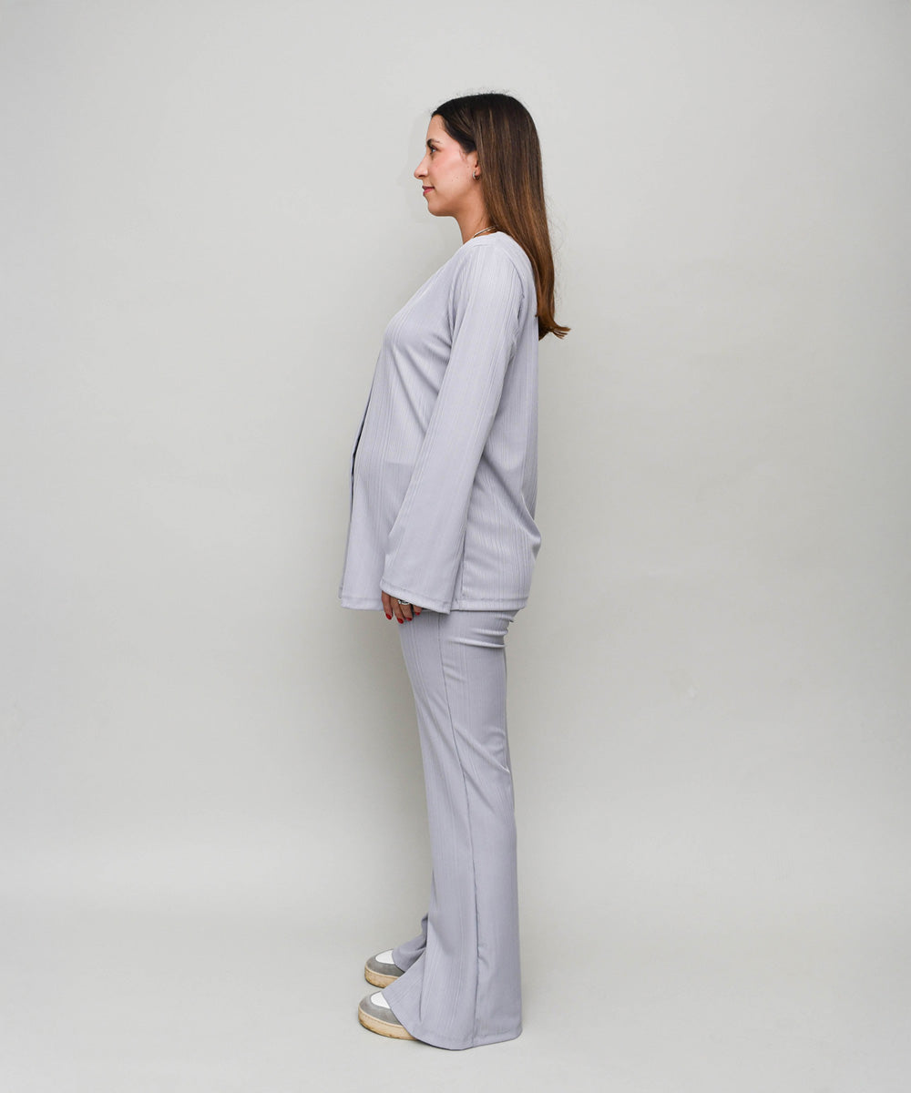 HONEY LONG SLEEVE SET GRAY