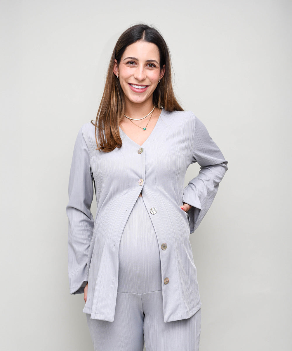 HONEY LONG SLEEVE SET GRAY