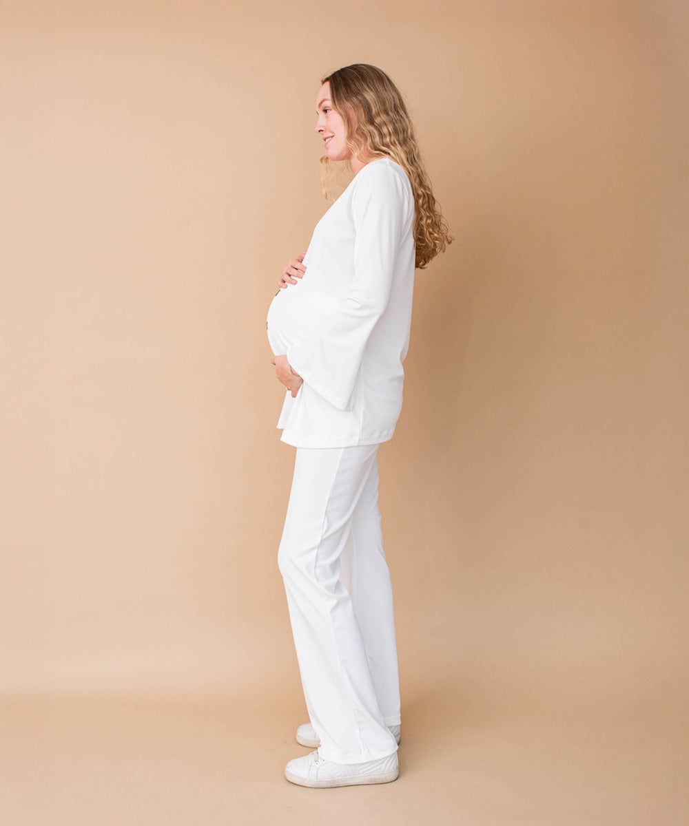 HONEY LONG SLEEVE SET WHITE