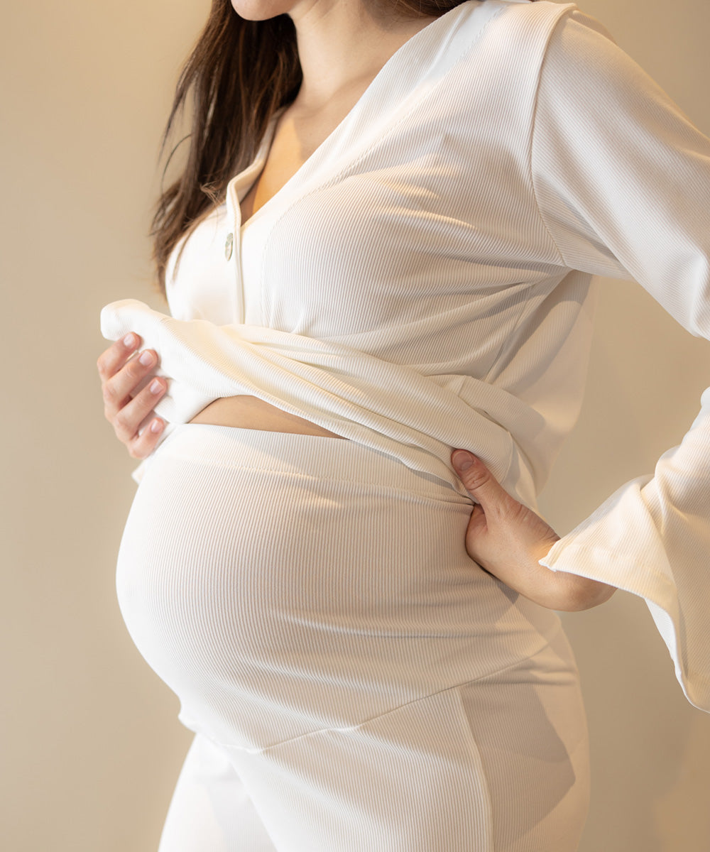 HONEY LONG SLEEVE SET WHITE