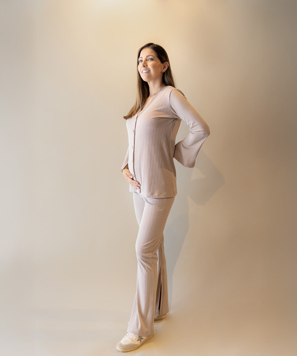 HONEY NURSING LONG SLEEVE SET BEIGE