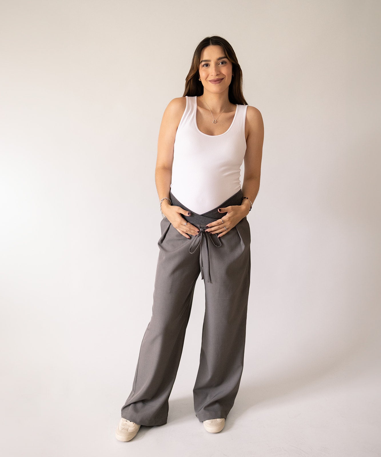 LOW RISE PANTS GRAY