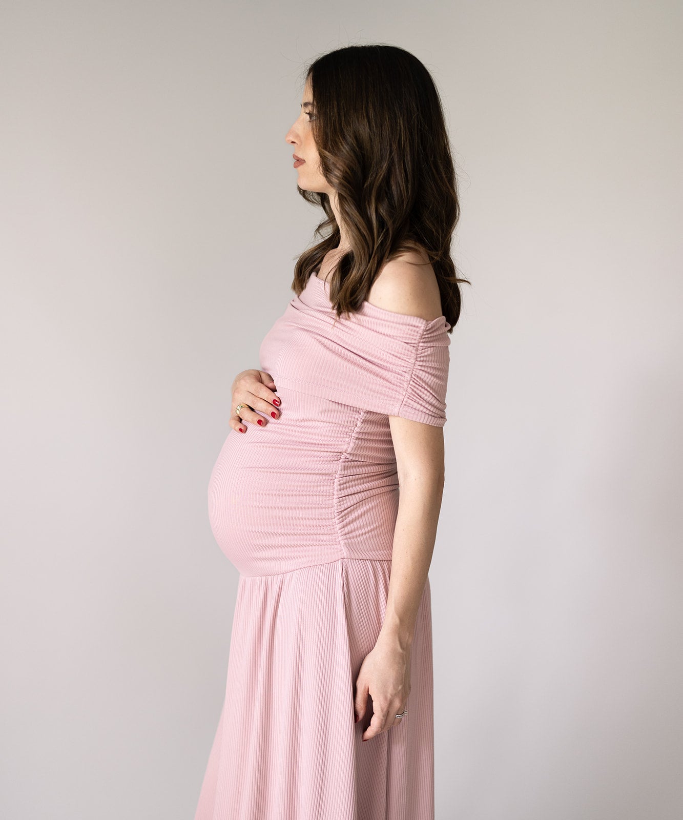 MAXI RIB DRESS PINK