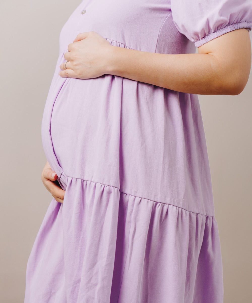 MEDITERRANEAN DRESS LILA COLOR BLOCK