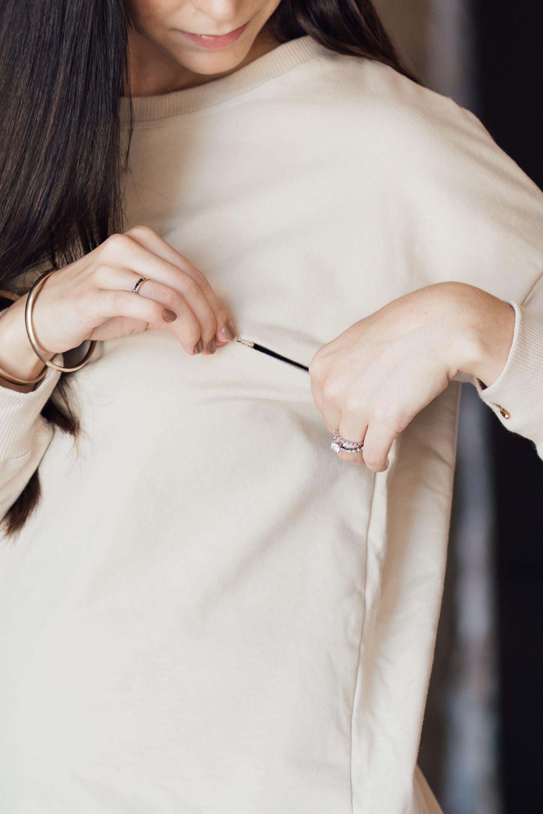 NURSING JACKET BEIGE