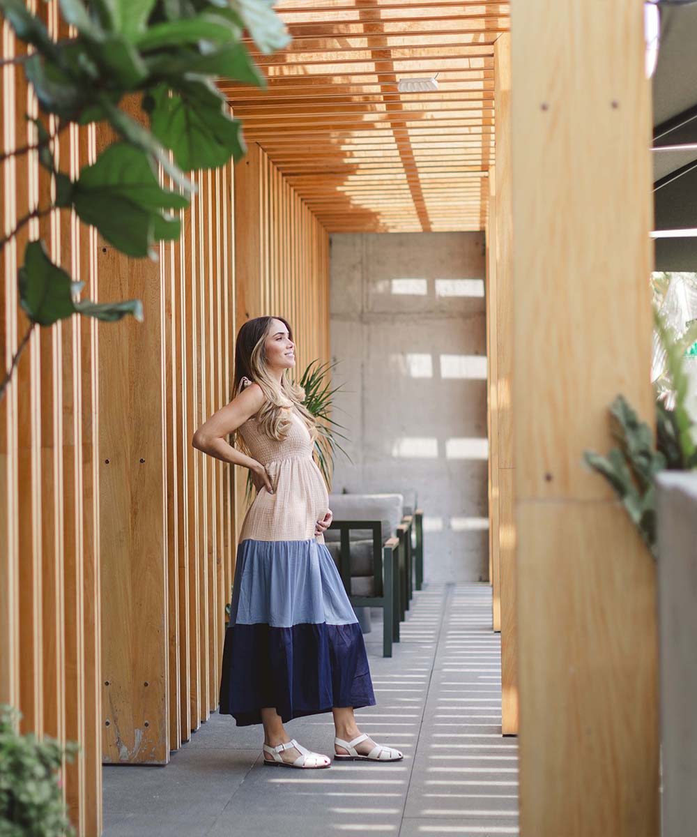 PALM SPRING DRESS BLUE