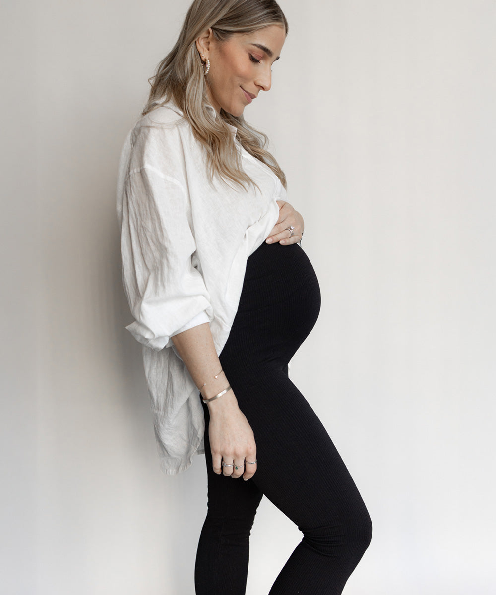 RIB LEGGINGS BLACK