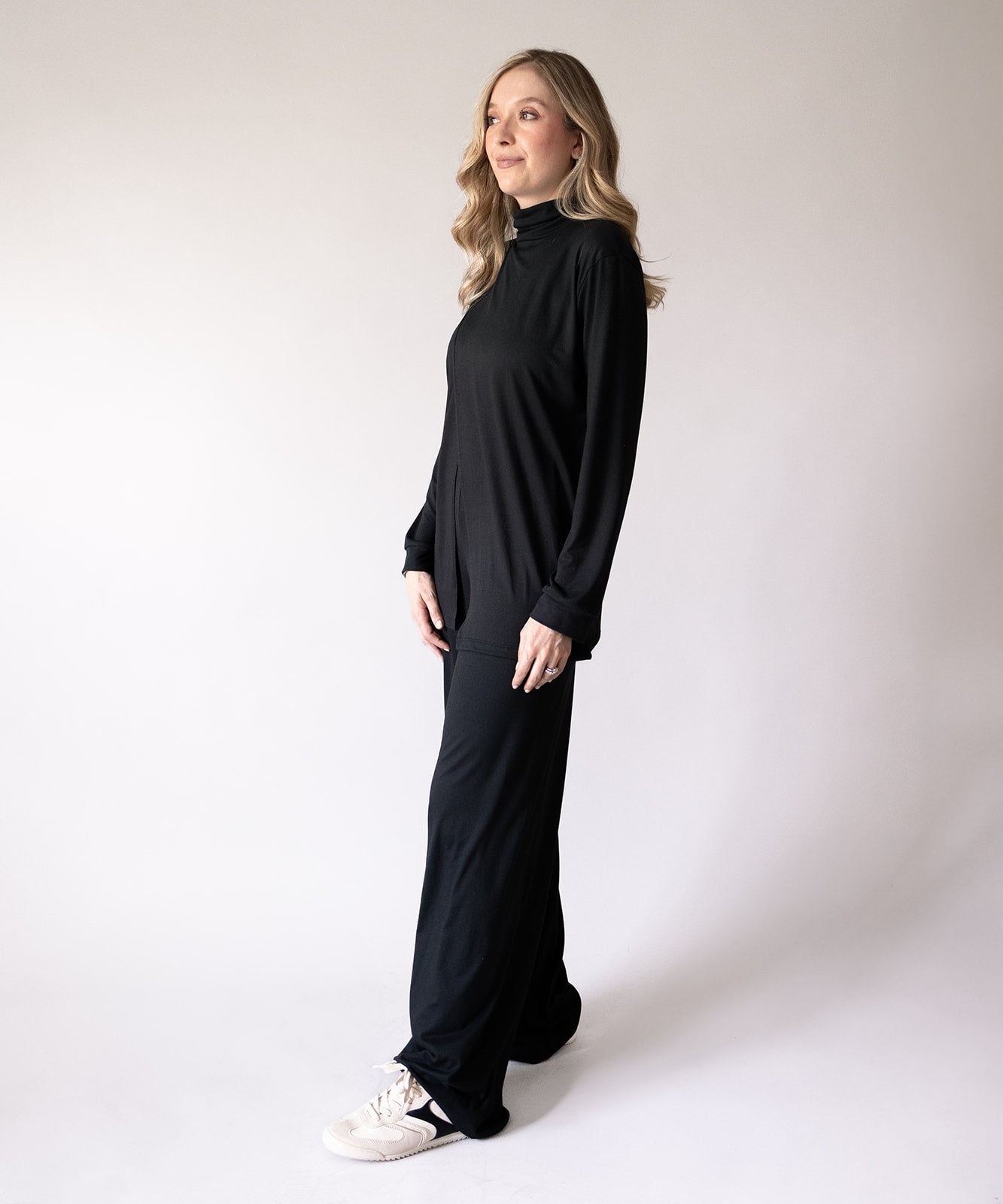 SIMPLE LONG SLEEVE SET BLACK