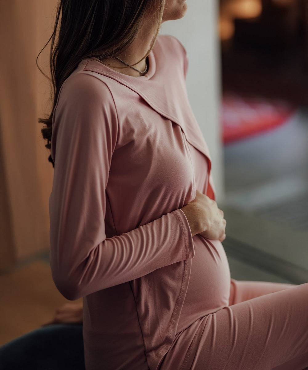 STAY IN LONG SLEEVE PINK PIJAMA