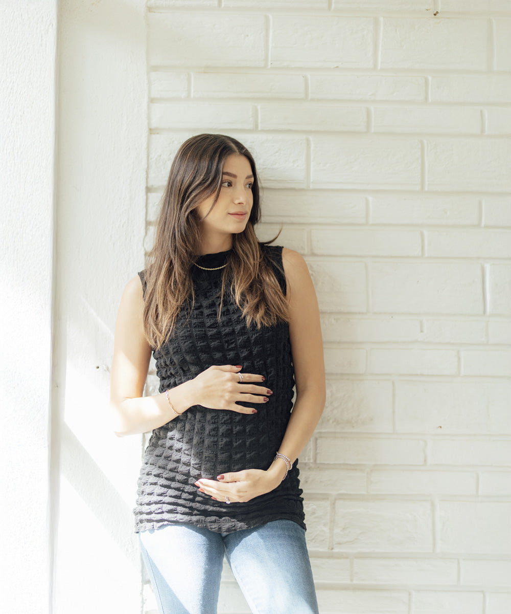 SUMMER SLEEVELESS SHIRT BLACK