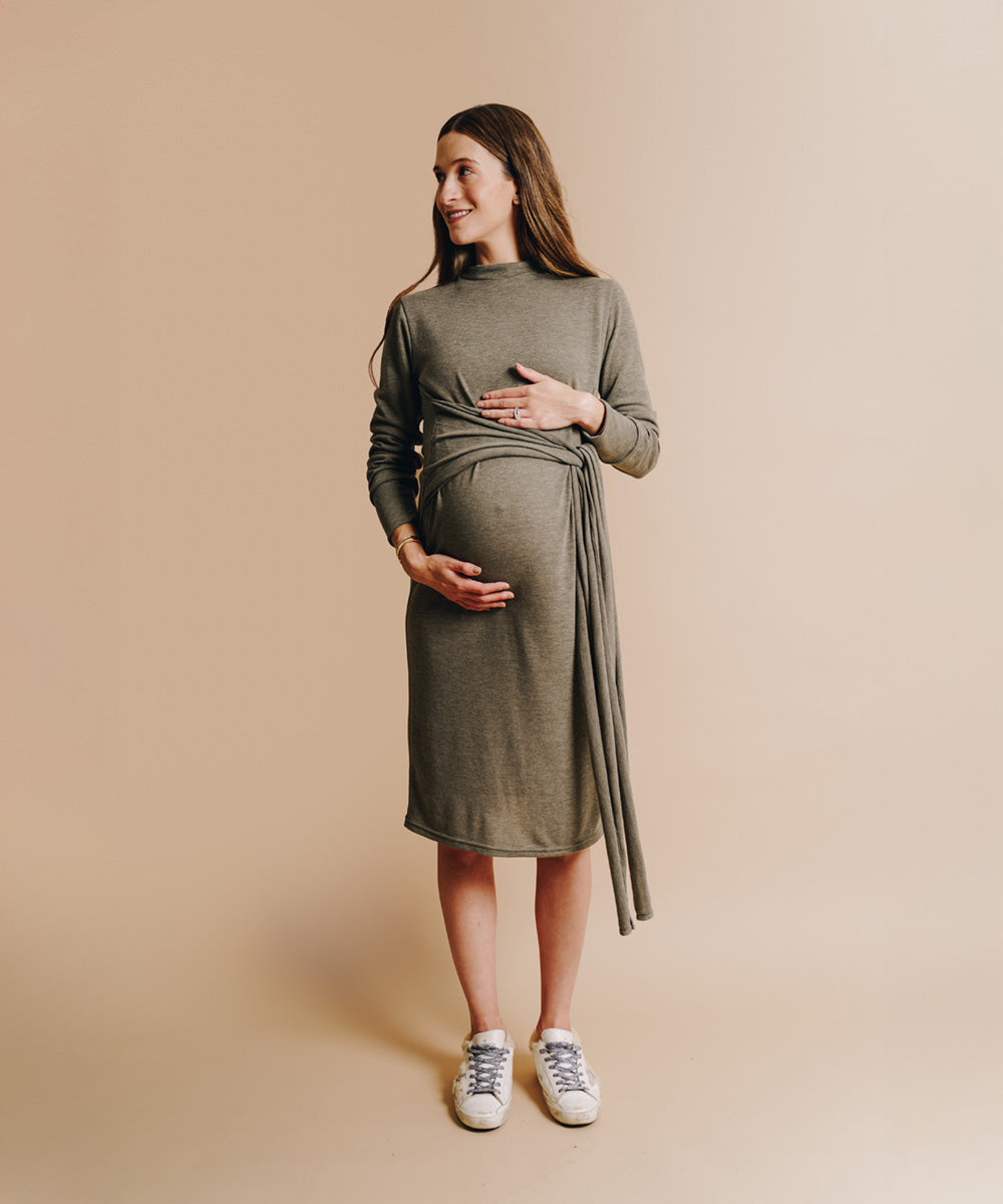 TWIST DRESS OLIVE