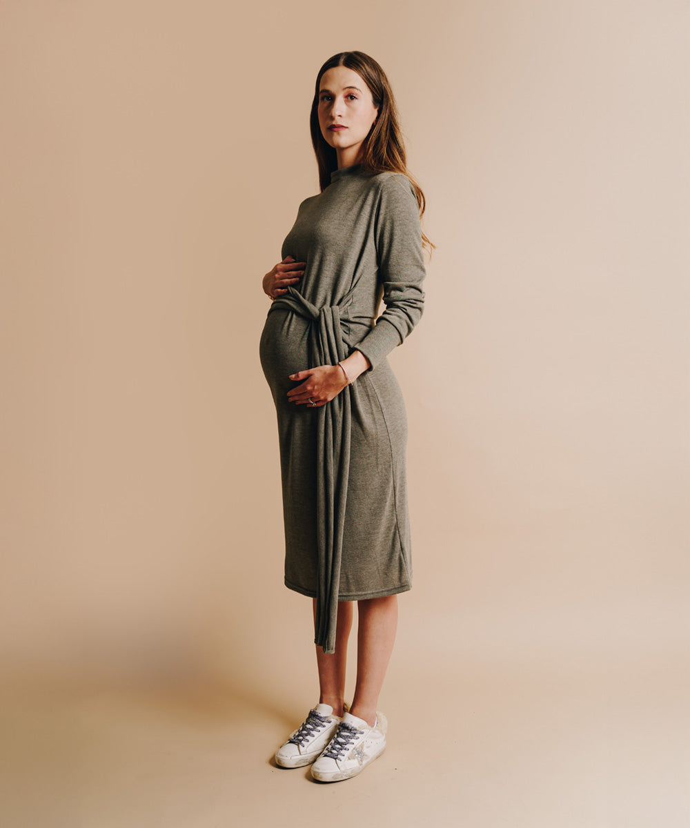 TWIST DRESS OLIVE