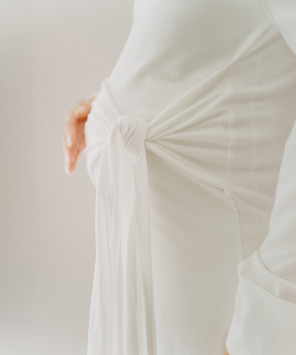 TWIST DRESS WHITE