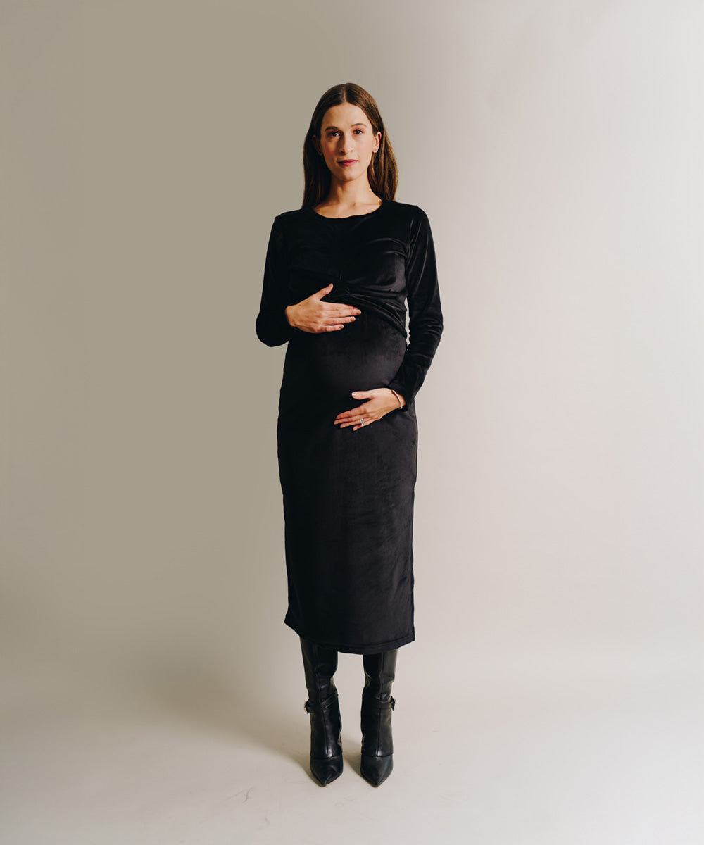 VELVET DRESS BLACK