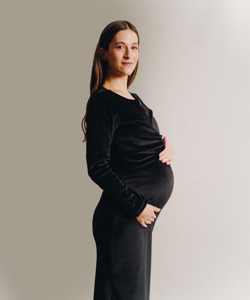 VELVET DRESS BLACK