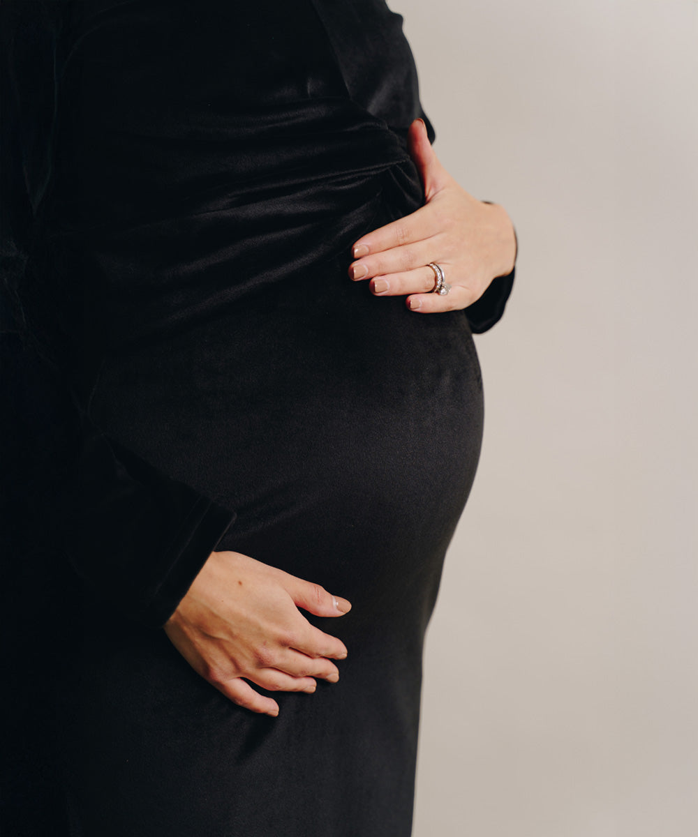 VELVET DRESS BLACK