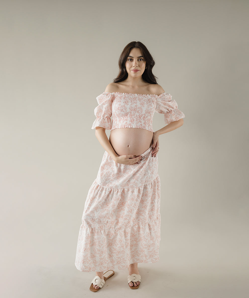 VIBRANT SET FLOWER ORANGE PRINT