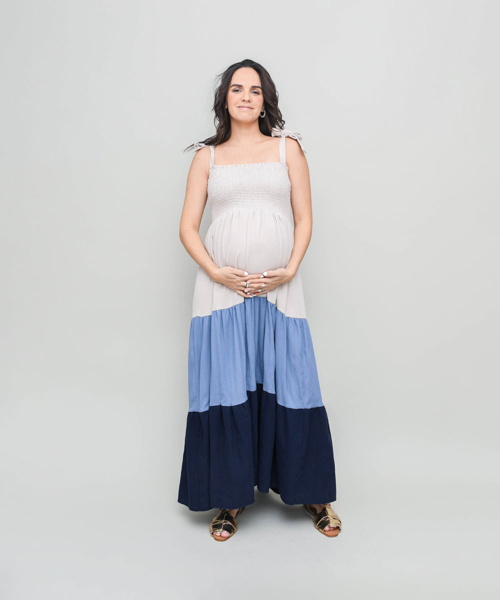 PALM SPRING DRESS BLUE