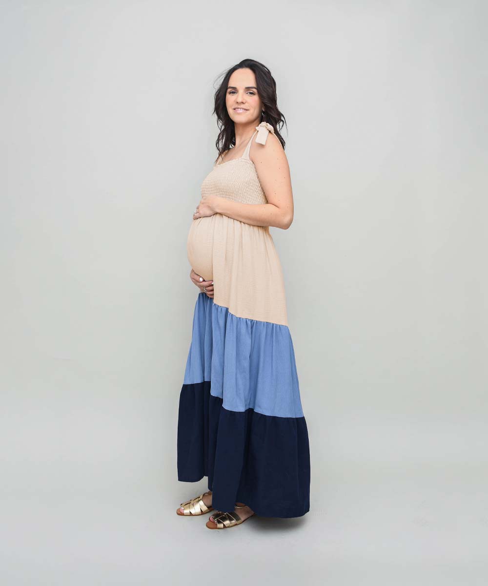 PALM SPRING DRESS BLUE