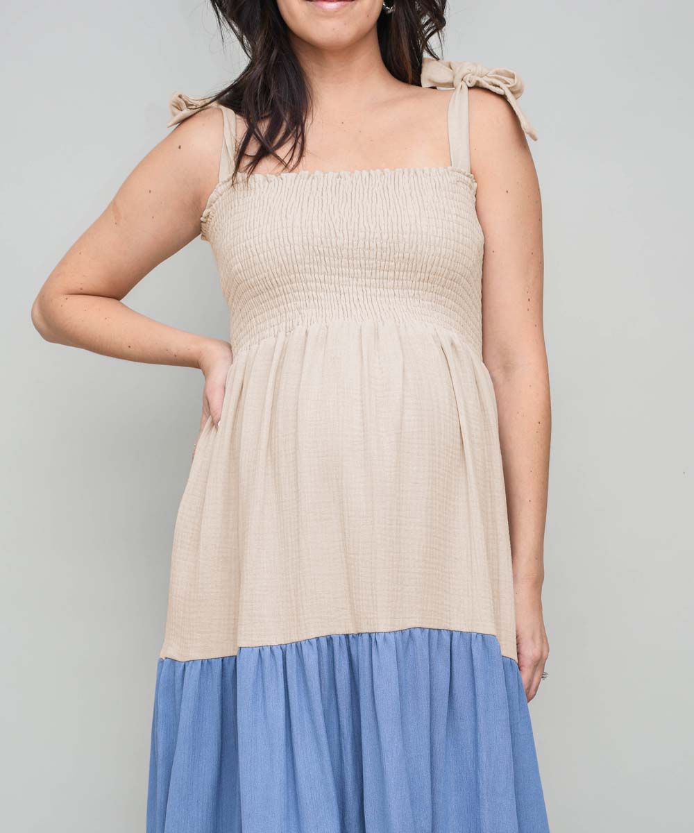 PALM SPRING DRESS BLUE