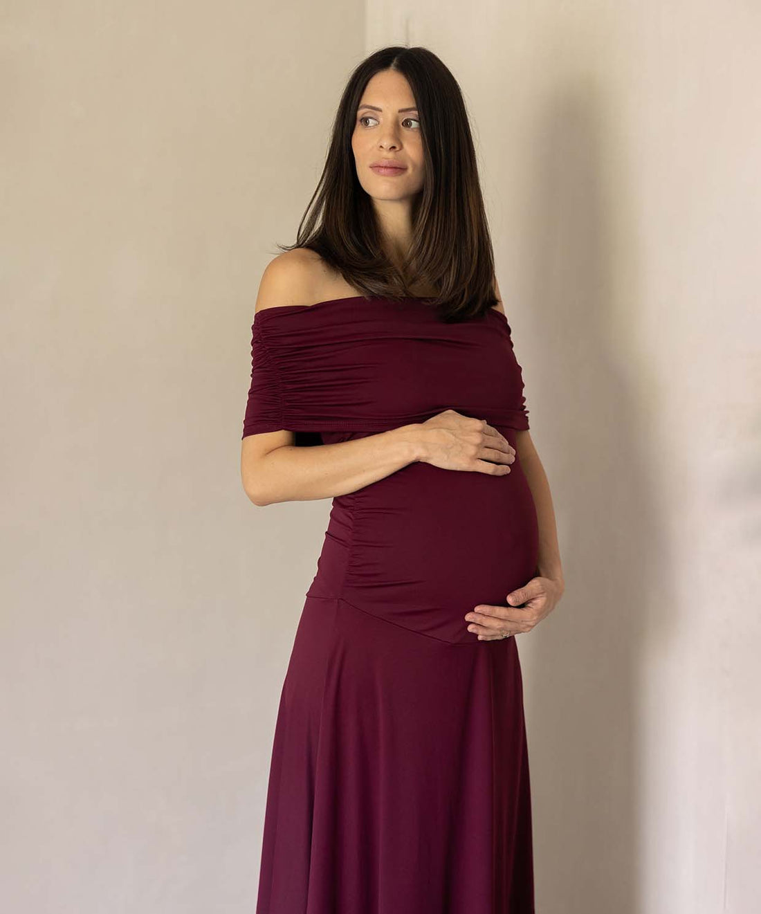 MAXI DRESS BURGUNDY