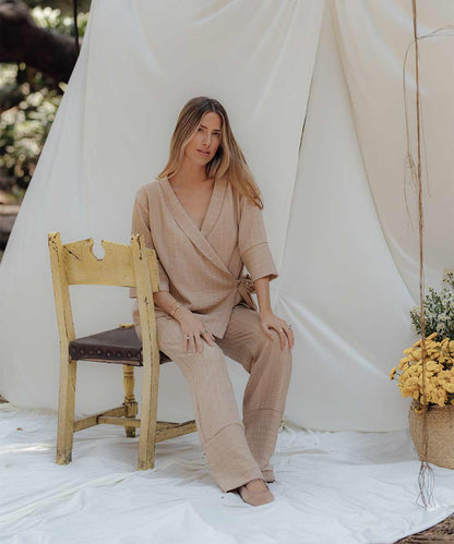KIMONO SET BEIGE
