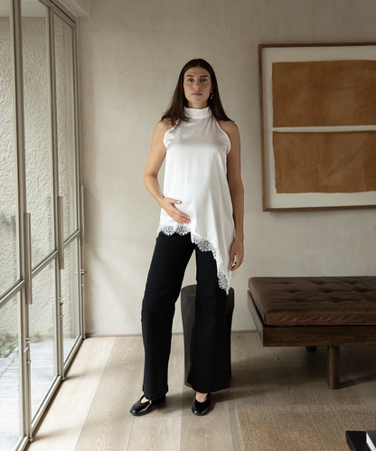 WIDE LEG BLACK JEANS