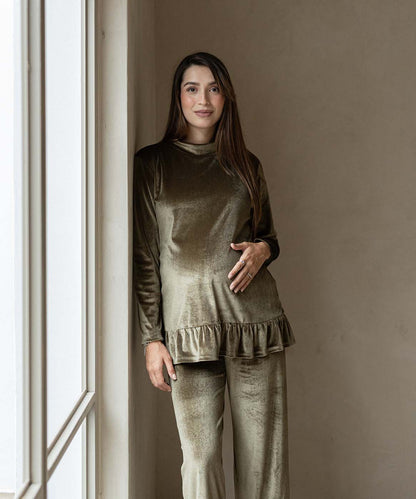 ELORA LONG SLEEVE SET OLIVE