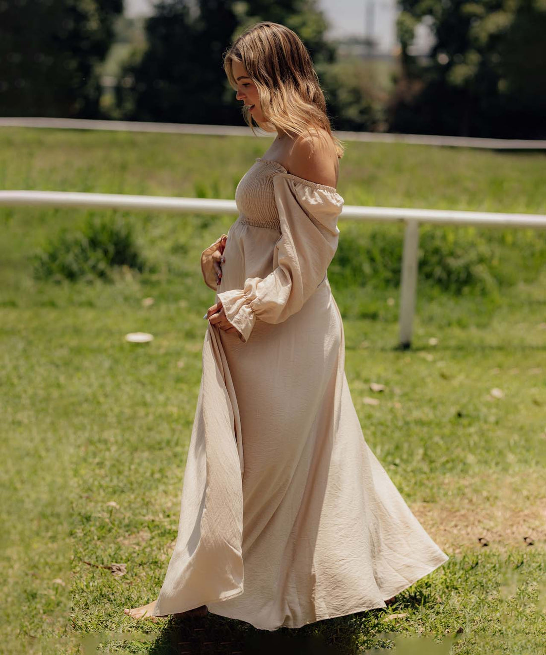 FALL ETHEREAL DRESS BEIGE