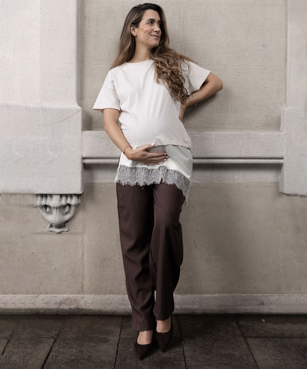 LOW RISE PANTS BROWN