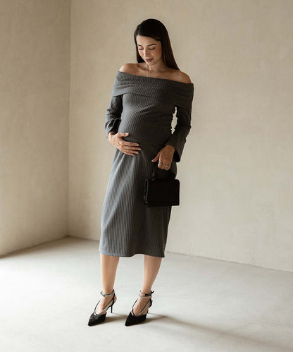 OFF SHOULDER SET GRAY