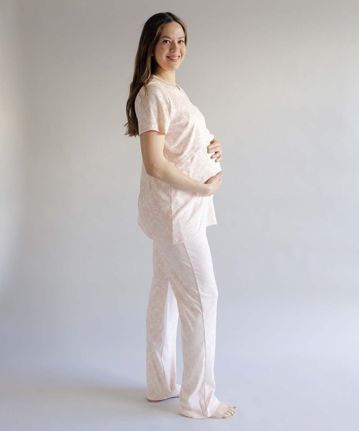 STAY HOME PIJAMA PRINT PINK