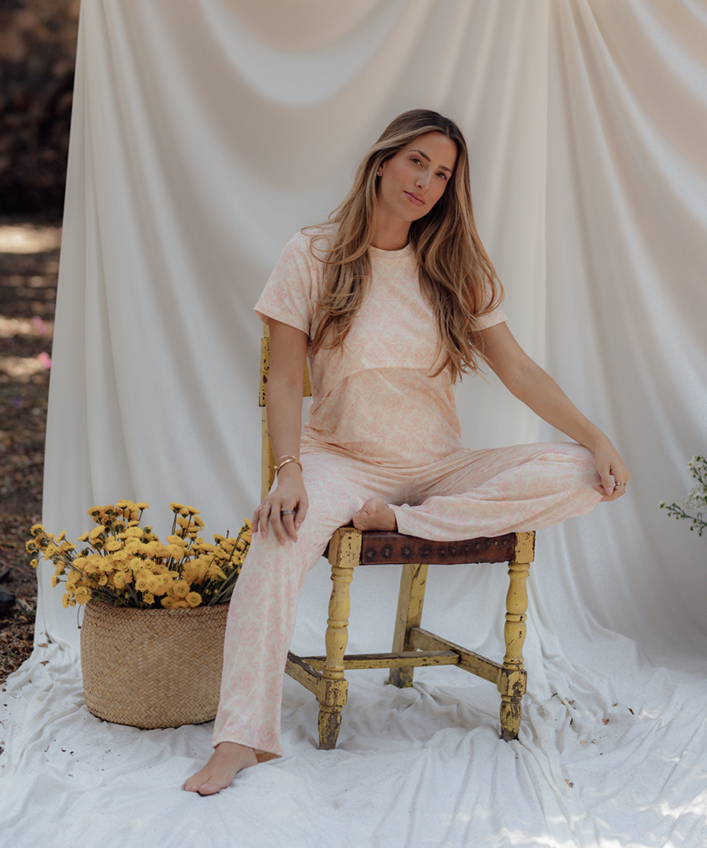 STAY HOME PIJAMA PRINT PINK