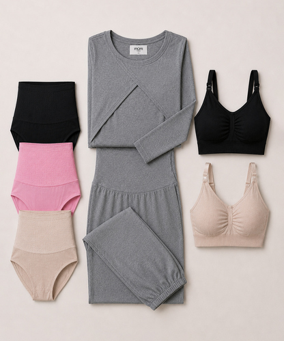 NURSING LONG SLEEVE PIJAMA BUNDLE