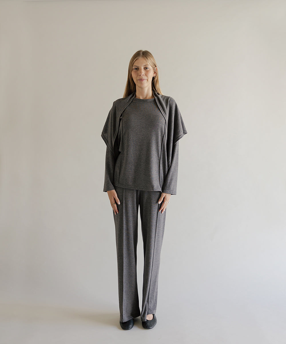 CLOUD KNIT SET GRAY