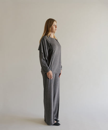 CLOUD KNIT SET GRAY