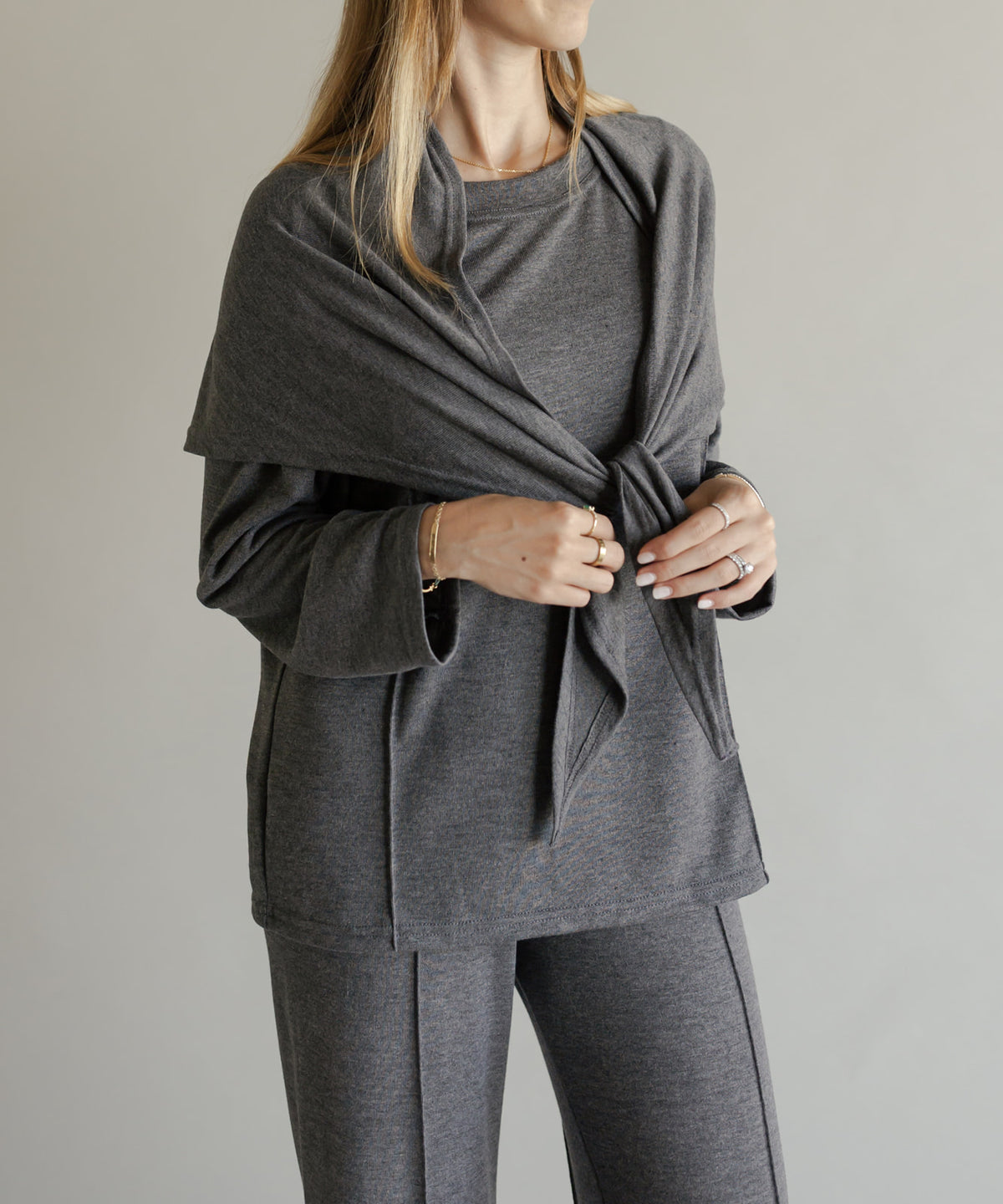 CLOUD KNIT SET GRAY