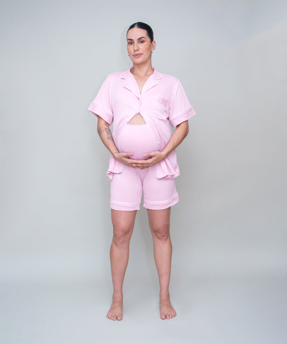 COZY SHORT PIJAMA PINK